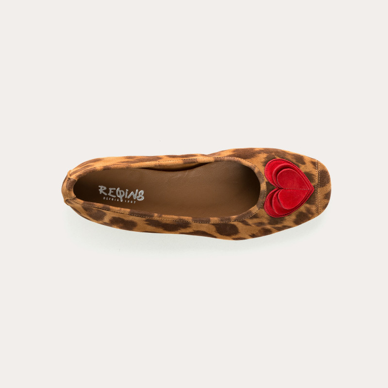 Ballerines Holove en cuir velours jaguar - Reqins
