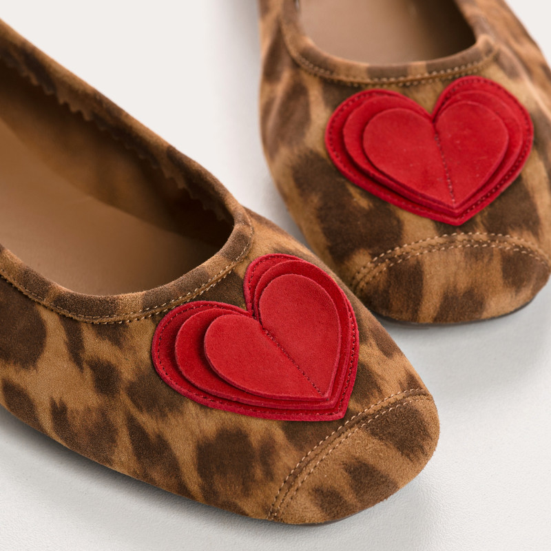 Ballerines Holove en cuir velours jaguar - Reqins