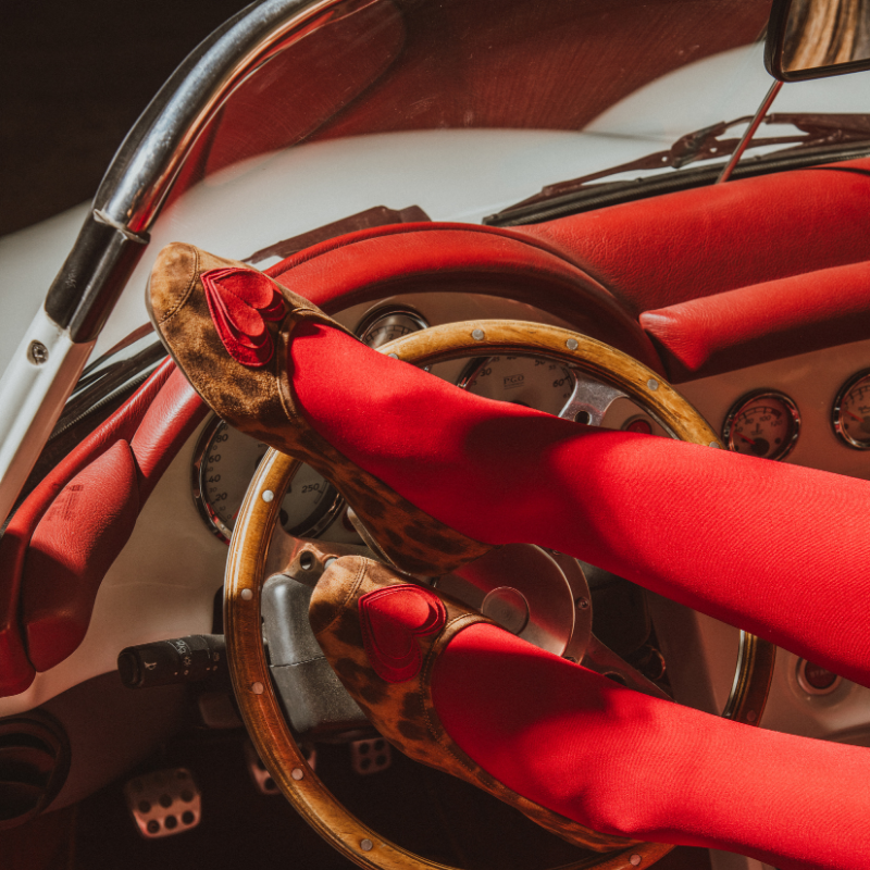 Ballerines Holove en cuir velours jaguar - Reqins