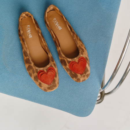 Ballerines Holove en cuir velours jaguar - Reqins