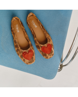 Ballerines Holove en cuir velours jaguar - Reqins