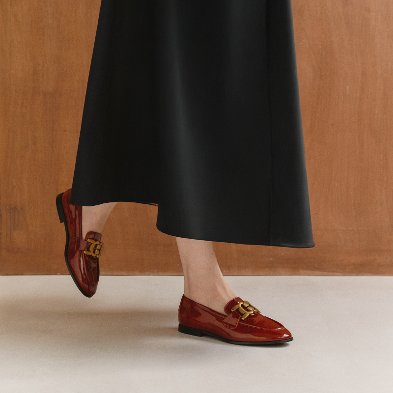 Mocassins Faro vernis Nuage – Chic lumineux & confort | Reqins