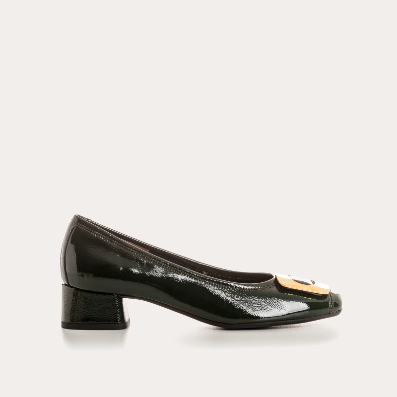 Ballerines à talons Kiona Naplak en cuir vernis | Reqins