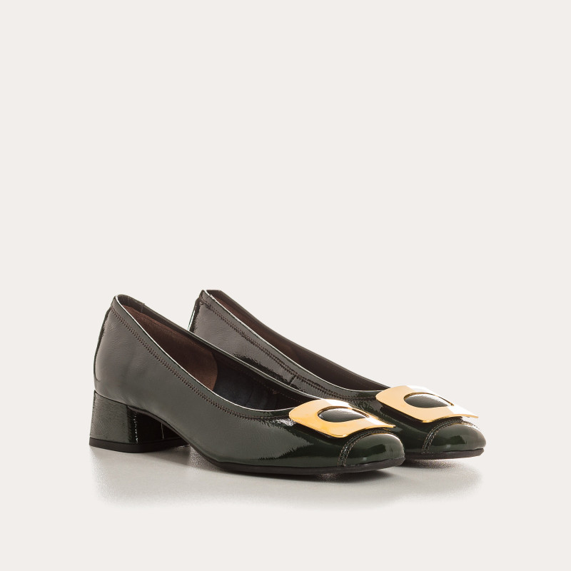 Ballerines à talons Kiona Naplak en cuir vernis | Reqins