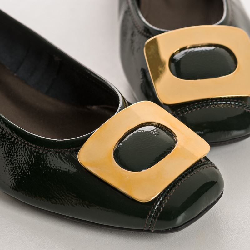 Ballerines à talons Kiona Naplak en cuir vernis | Reqins