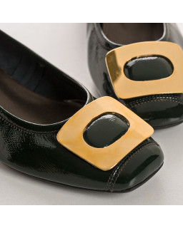 Ballerines à talons Kiona Naplak en cuir vernis | Reqins