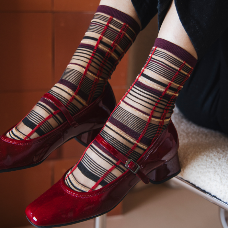 Chaussettes femme graphiques – Collab Atelier St Eustache x Reqins