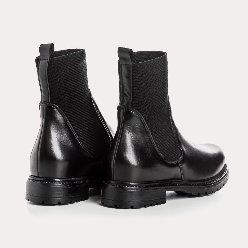 Boots Chelsea leather flat with elastic