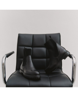 Boots Chelsea leather flat with elastic