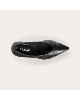 Black Leather Bless Pumps | Reqins