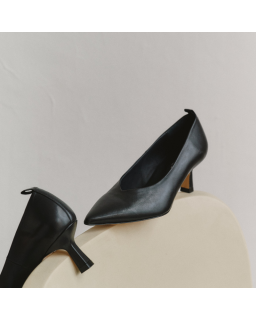 Escarpins Bless Cuir Noir | Reqins