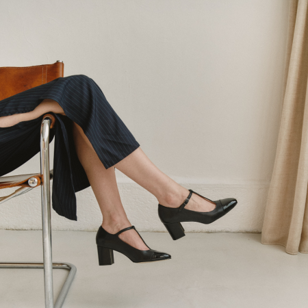 Escarpins femme bi-matière cuir – Modèle Blossom | Reqins