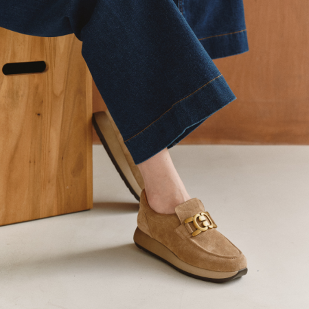 Baskets Cameo en cuir velours - Reqins