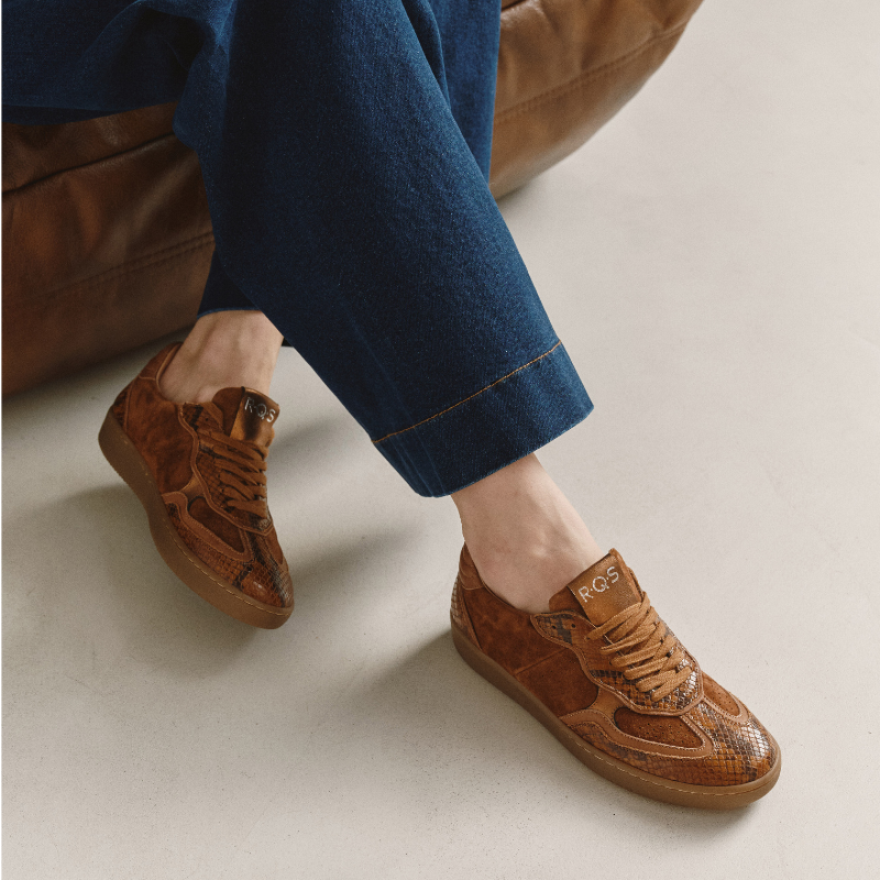 Baskets Athena Mix Python Female - Sneakers Trend | Reqins