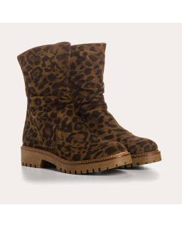 Velvet leather woman boots - dunk model | Reqins