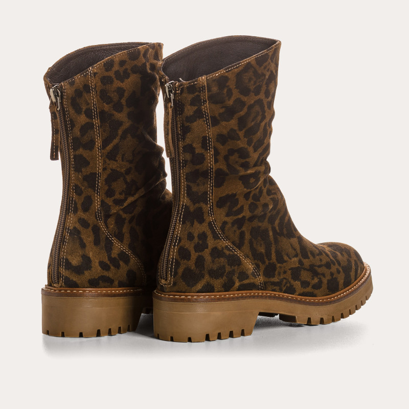 Velvet leather woman boots - dunk model | Reqins