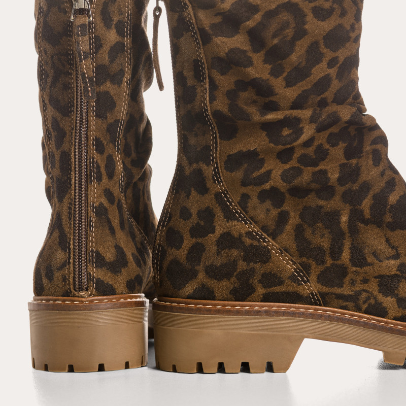 Boots femme en cuir velours – Modèle Dunk | Reqins