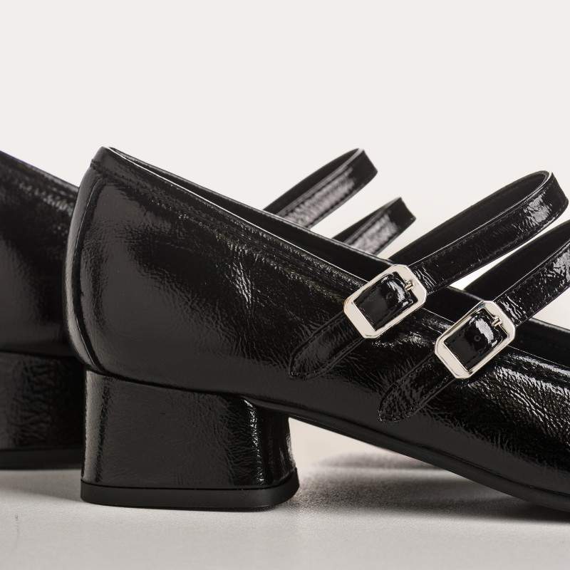 Babies à talons Kristen en cuir vernis Naplak | Élégance chic | Reqins