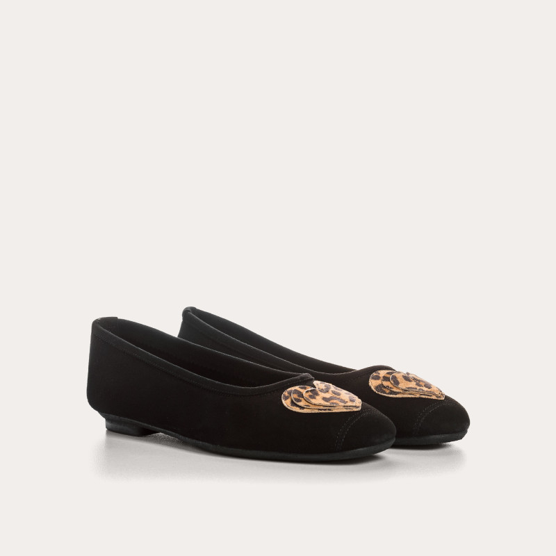 Ballerines Holove en cuir velours léopard – Élégance & confort | Reqins