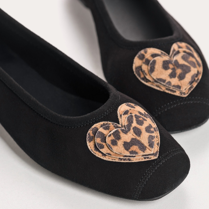 Ballerinas Holove Leather Leopard Velvet - Elegance & Comfort | Reqins