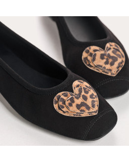 Ballerinas Holove Leather Leopard Velvet - Elegance & Comfort | Reqins