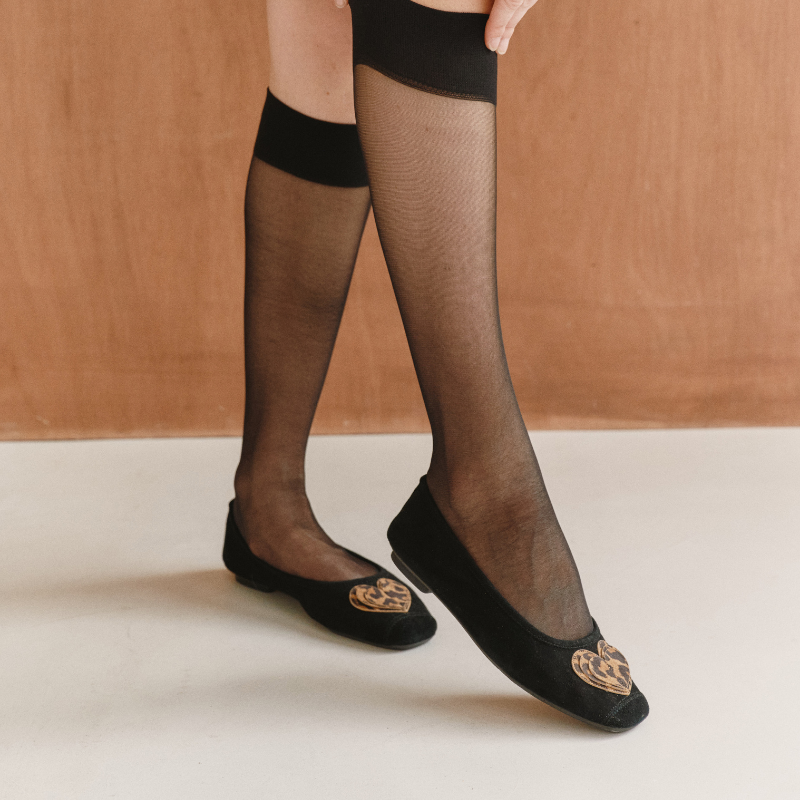 Ballerines Holove en cuir velours léopard – Élégance & confort | Reqins