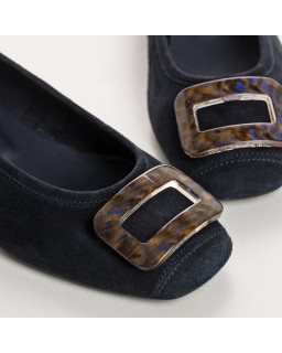 Kornelia Ballerina with Velvet Leather Heels - Reqins