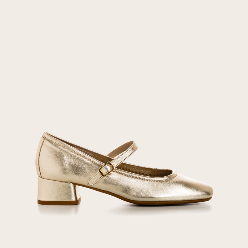 Kelly Metallic Heeled Babies - Elegance & Comfort | Reqins