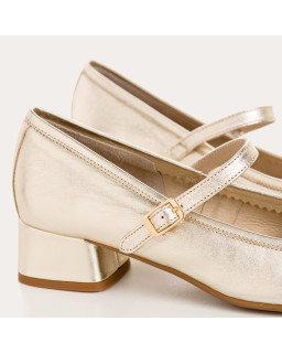 Kelly Metallic Heeled Babies - Elegance & Comfort | Reqins