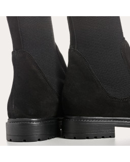 Boots chelsea velvet leather with elastic