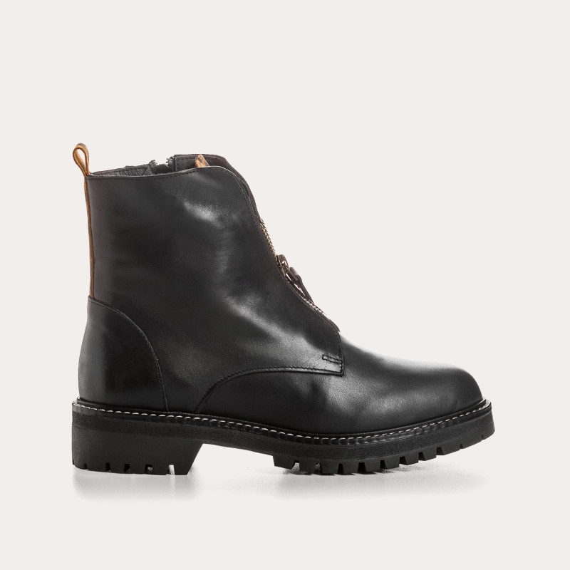 Black Leopard Leopard Details Boots | Reqins