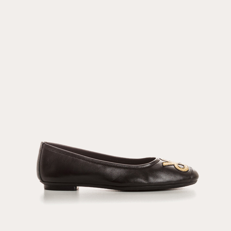 Ballerines Hopa cuir doré | Reqins