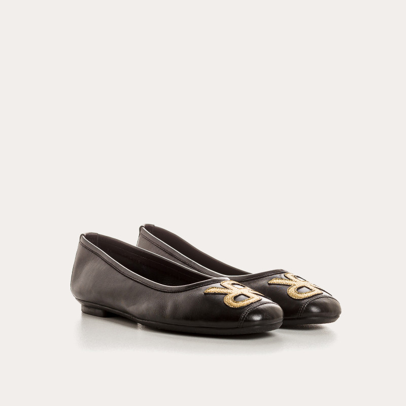 Ballerines Hopa cuir doré | Reqins