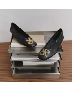 Ballerines Hopa cuir doré | Reqins