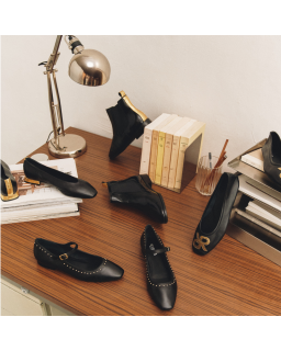 Ballerines Hopa cuir doré | Reqins