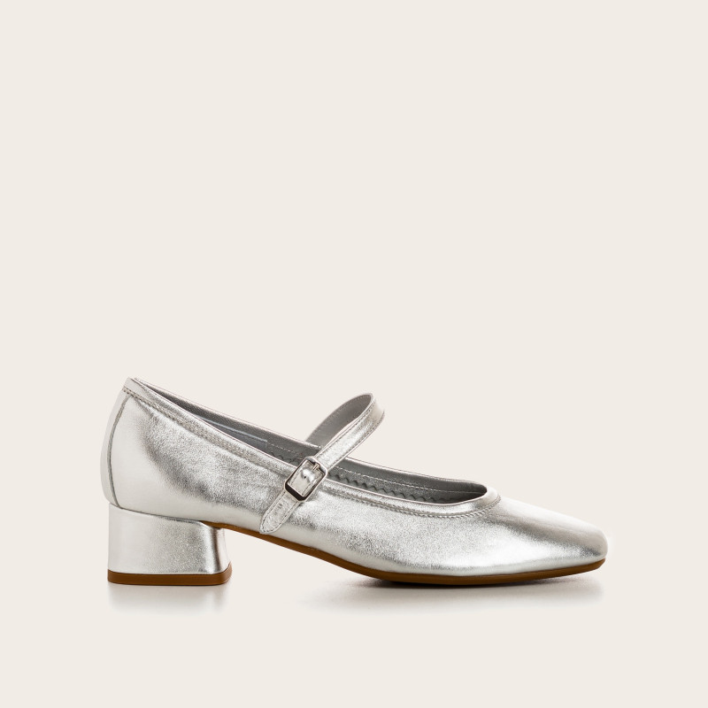 Kelly Metallic Heeled Babies - Elegance & Comfort | Reqins