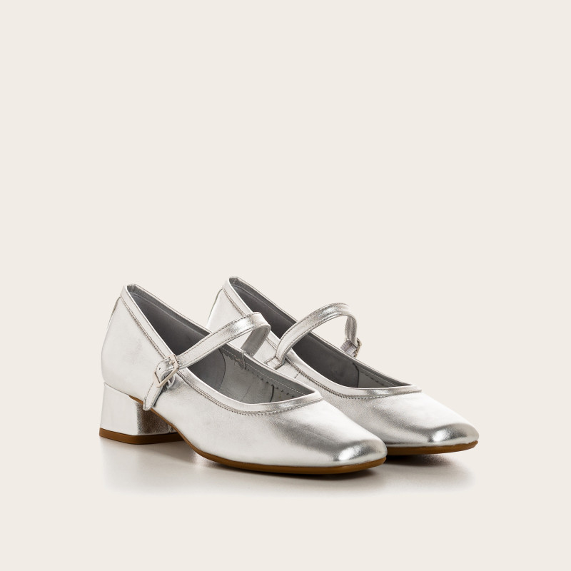 Kelly Metallic Heeled Babies - Elegance & Comfort | Reqins