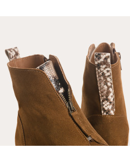 Dickson boots velvet leather & python - elegance & comfort | Reqins