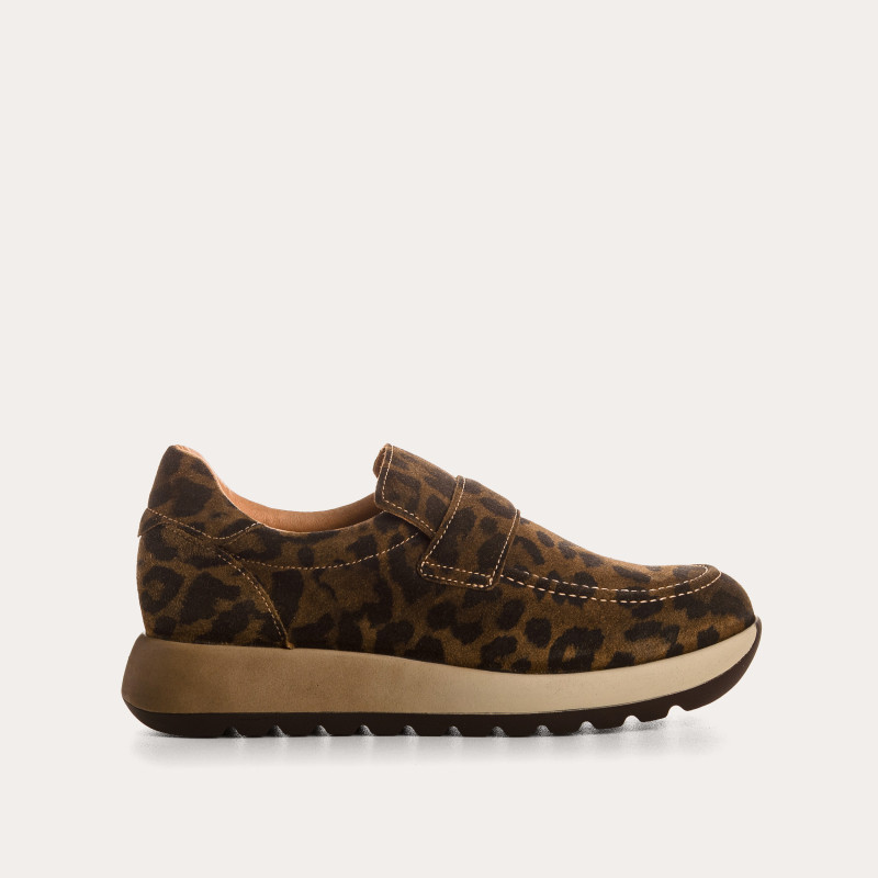 Sneakers Carabel velvet leather Serval | Bold style & comfort - Reqins