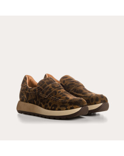 Sneakers Carabel velvet leather Serval | Bold style & comfort - Reqins