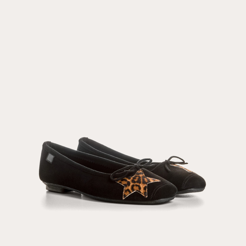 Ballerines Hello velours léopard | Reqins