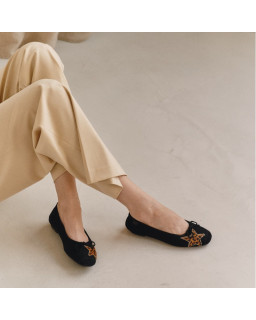 Ballerines Hello velours léopard | Reqins