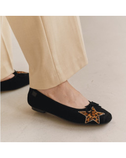 Ballerines Hello velours léopard | Reqins