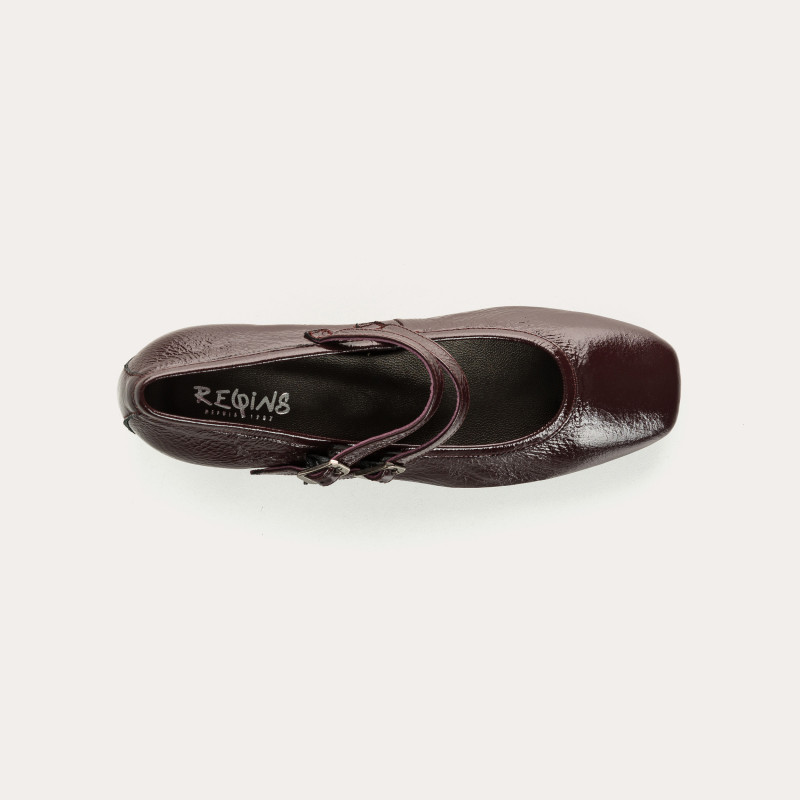 Babies à talons Kristen en cuir vernis Naplak | Élégance chic | Reqins