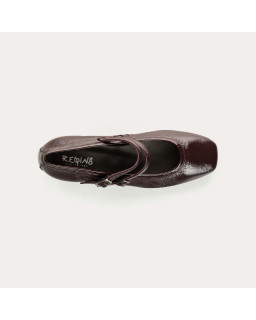 Babies à talons Kristen en cuir vernis Naplak | Élégance chic | Reqins