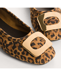 Ballerinas Halina Velvet Leo Leo | Chic Animal & Comfort | Reqins