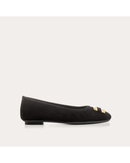 Velvet leather hippolyte ballerinas | Elegance & Comfort - Reqins