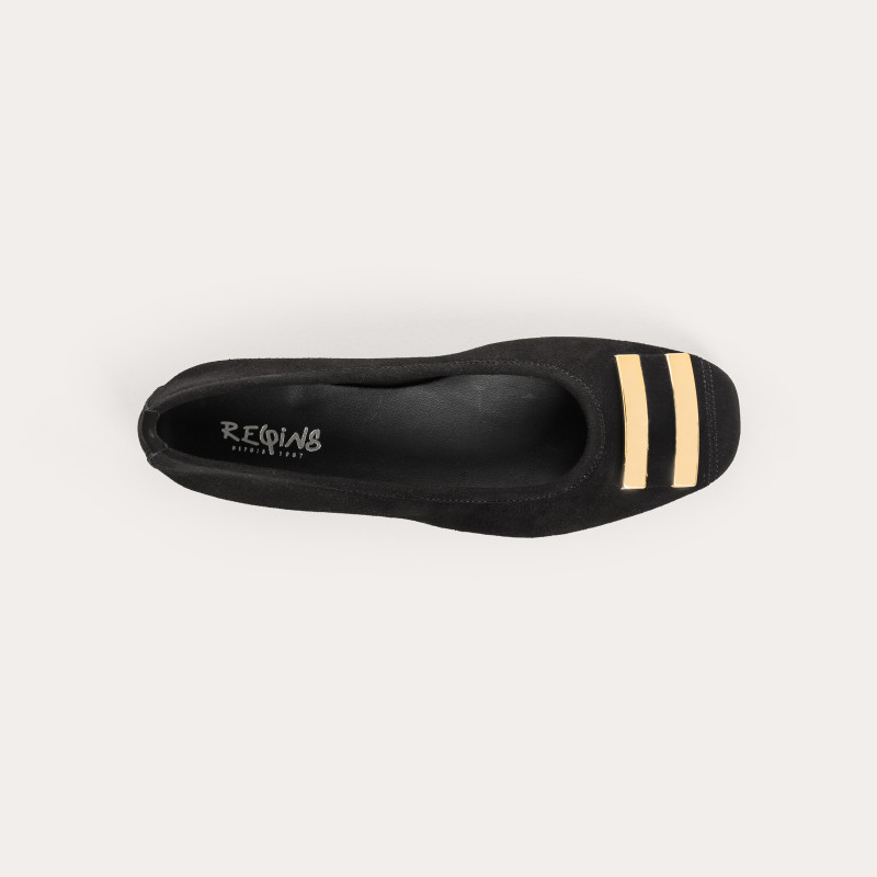 Velvet leather hippolyte ballerinas | Elegance & Comfort - Reqins