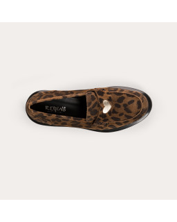 Moccasins Jack Leather Velvet Serval - Reqins