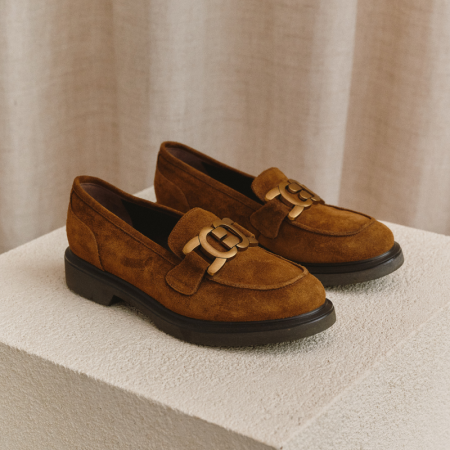 Janet leather janet moccasins Oiled Camel | Chic & Comfort - Reqins